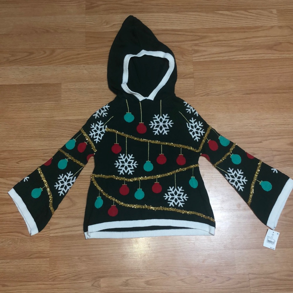 NWT!  Ugly Christmas Sweater With Hood